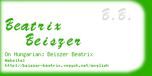 beatrix beiszer business card